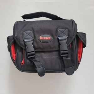 Focus Small DSLR Camera Bag Shoulder Black Pockets NWOT